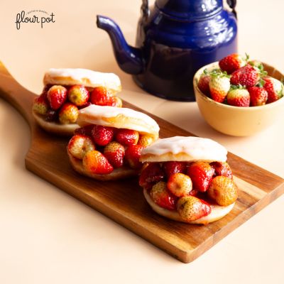 Strawberry Brioche Donuts